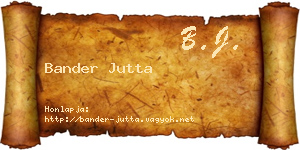 Bander Jutta névjegykártya